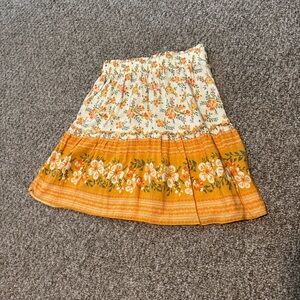 Floral Orange Skirt